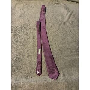 Handmade Silk Tie Mens Purple Micro Dot Skinny Necktie Formal Wedding Classic